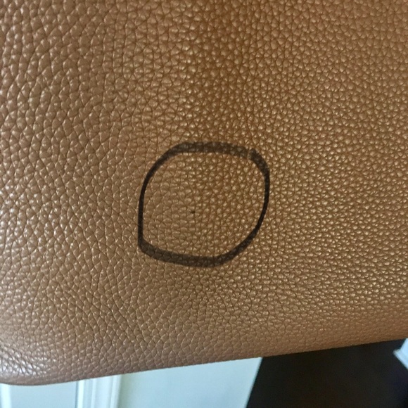 TORY BURCH LEATHER PERRY TOTE - BARK & GOLD - Picture 7 of 8